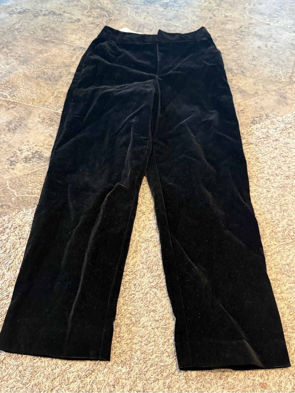 🐷A New Day Black Velvet Straight-Leg dress Bottoms